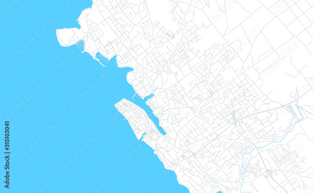 Zadar , Croatia bright vector map