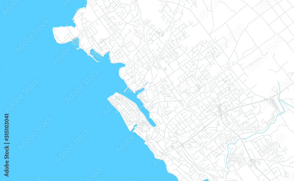 Obraz premium Zadar , Croatia bright vector map