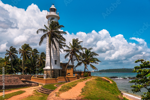 Bild auf Leinwand white lighthouse in fort Galle