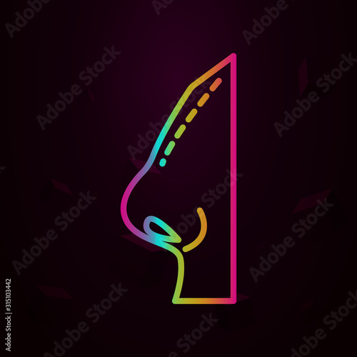 rhinoplasty nolan style icon. Simple thin line, outline vector of plastic syrgery icons for ui and ux, website or mobile application