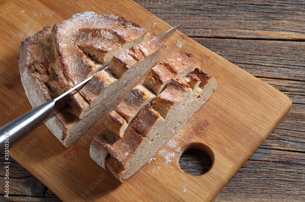 Fototapeta premium Bread and knife