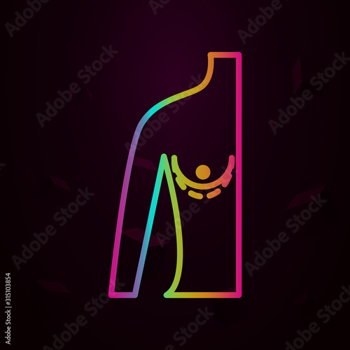 plastic breast nolan style icon. Simple thin line, outline vector of plastic syrgery icons for ui and ux, website or mobile application