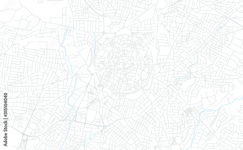 Nicosia  , Cyprus bright vector map