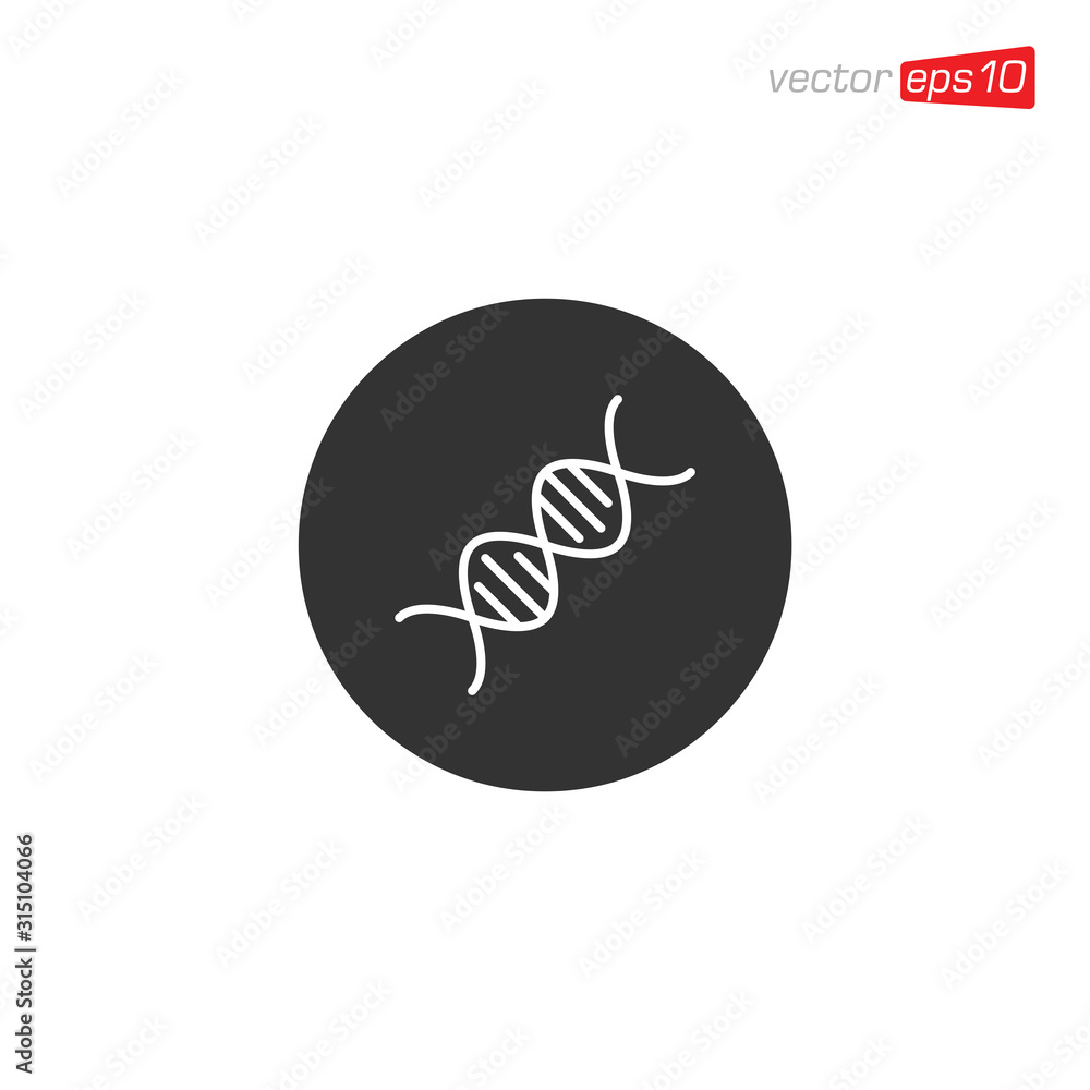 DNA Icon Design Vector Illustration