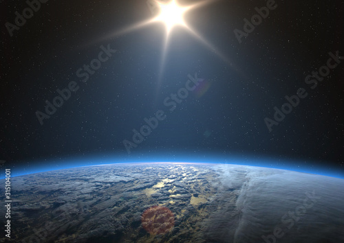 Fototapeta Naklejka Na Ścianę i Meble -  Earth observation from the space.