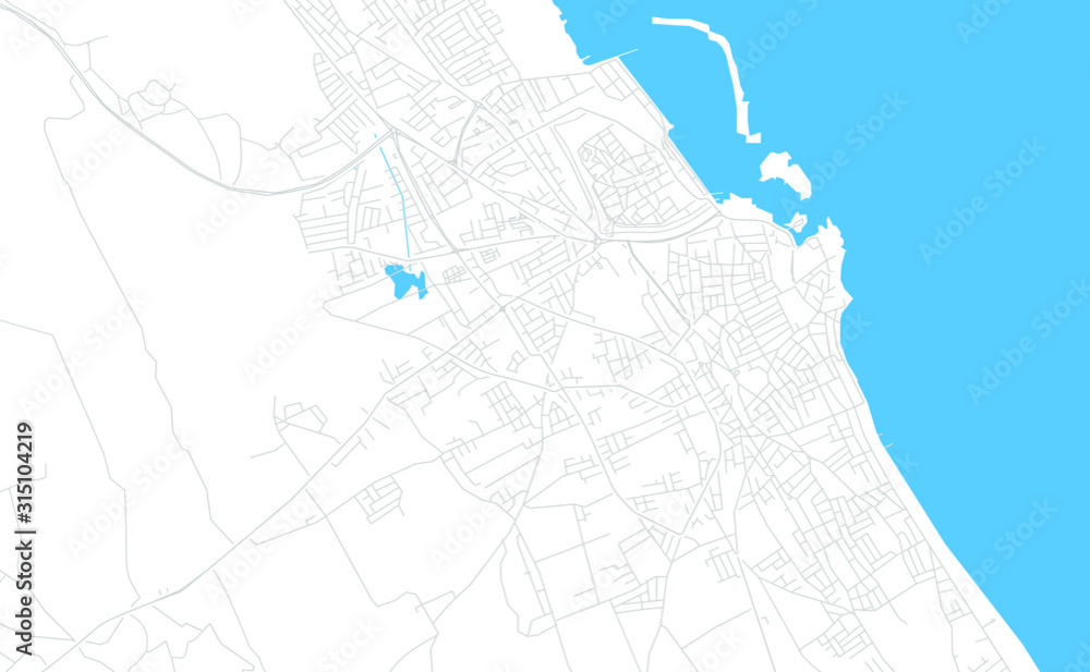 Famagusta  , Cyprus bright vector map