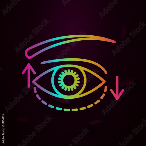 blepharoplasty nolan style icon. Simple thin line, outline vector of plastic syrgery icons for ui and ux, website or mobile application