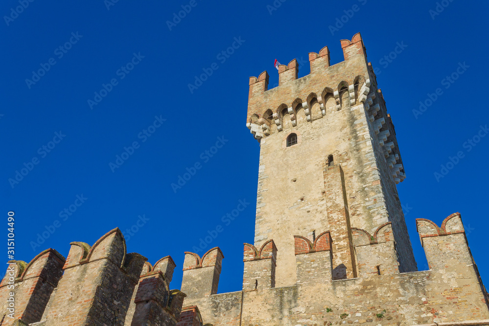 The tower of Sirmione Castle (Scaliger Castle)