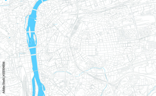 Prague, Czechia bright vector map