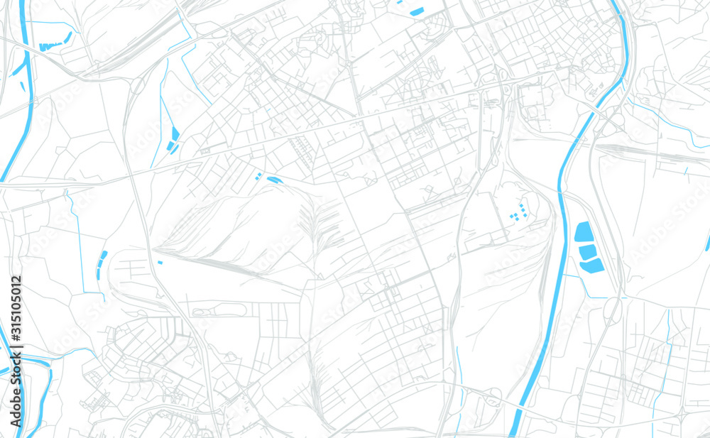 Ostrava, Czechia bright vector map