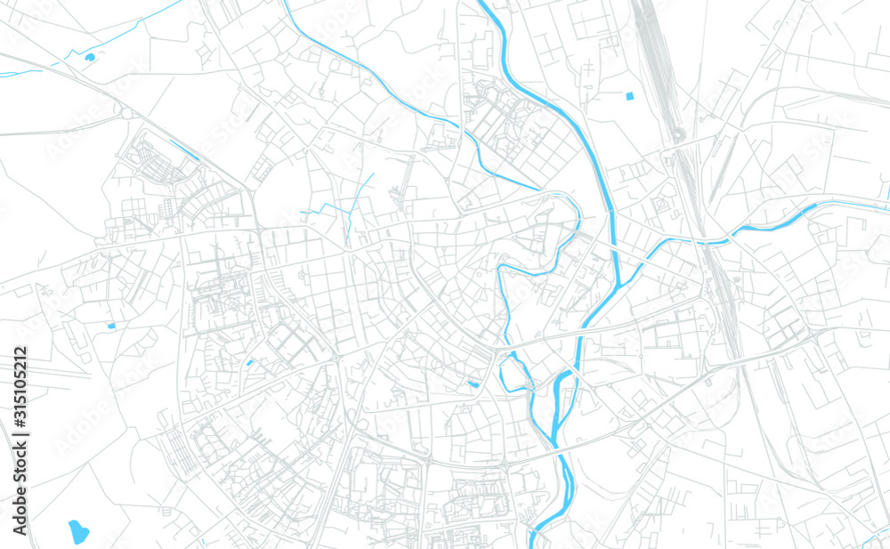 Olomouc, Czechia bright vector map