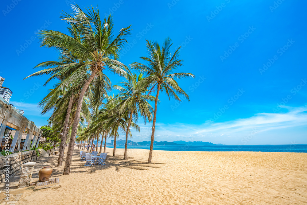 Beautiful Scenery of Nha Trang, a Tropical Coastal Vacation Paradise in Vietnam, Southeast Asia. Beautiful Scenery of Nha Trang, a Tropical Coastal Vacation Paradise in Vietnam, Southeast Asia.
