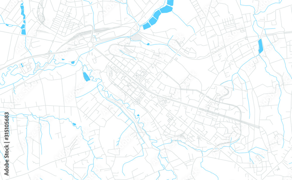 Havirov, Czechia bright vector map