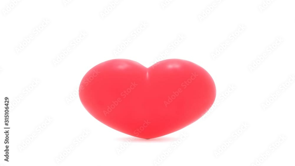 loop, cute jumping red heart on a white background, 3d, 4k loop, cute jumping red heart on a white background, 3d, 4k