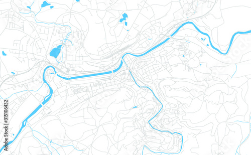 Karlovy Vary, Czechia bright vector map