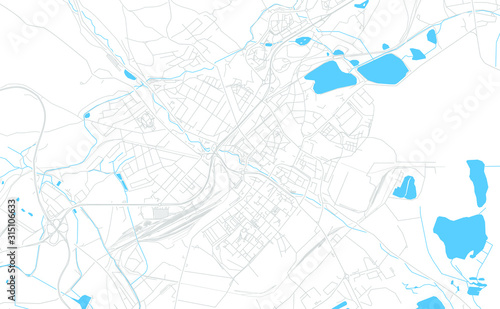 Chomutov, Czechia bright vector map