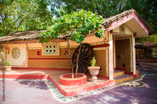 indian door. Enter in Rajasthan style home entrance, Mumbai, Maharashtra, India