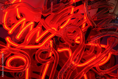 Foto Red Orange Yellow Neon Tubes