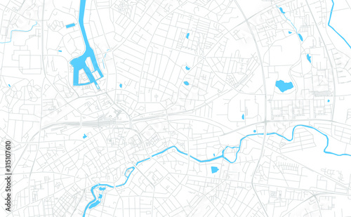 Odense, Denmark bright vector map