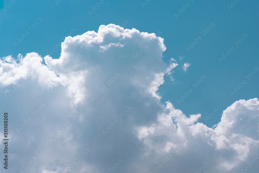 Sky clouds. Beautiful white clouds on blue sky.