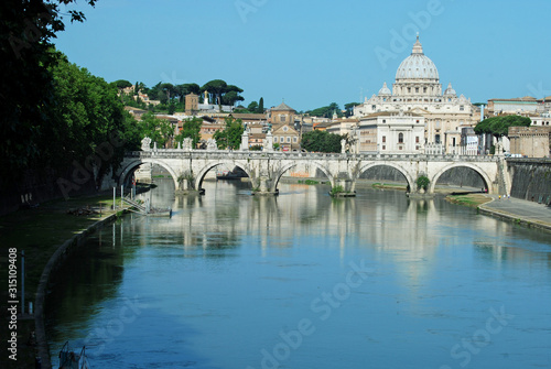 Bridges over the Tiber river in Rome - Italy