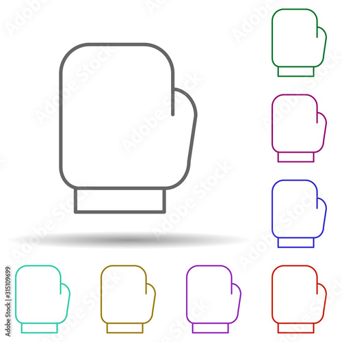 boxing, sport multi color style icon. Simple thin line, outline vector of sport icons for ui and ux, website or mobile application
