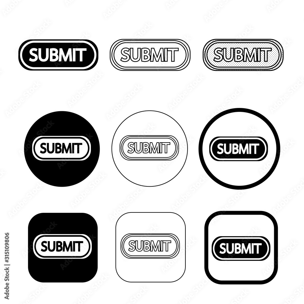 Simple Submit icon sign design Simple Submit icon sign design
