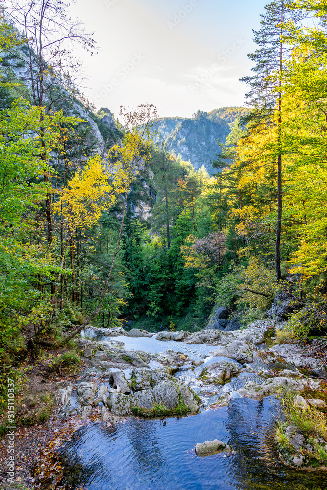 Sunny Autumn Day in the Oetschergraeben in Lower Austria Sunny Autumn Day in the Oetschergraeben in Lower Austria