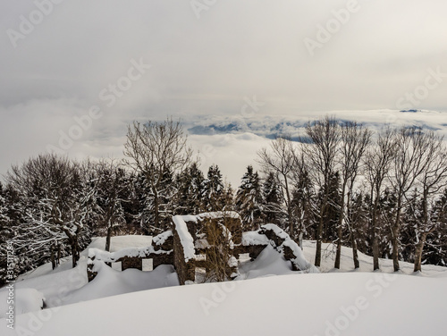 Ruins of Old Pian Cavallone Hotel in Valgrande National Park