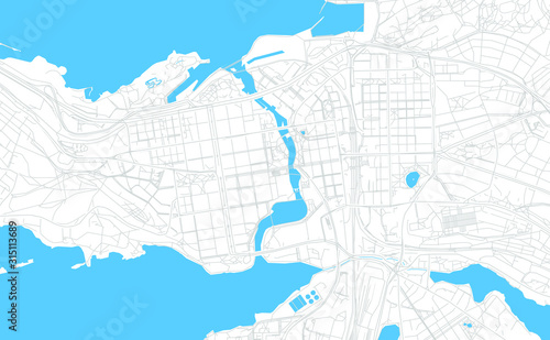 Tampere, Finland bright vector map