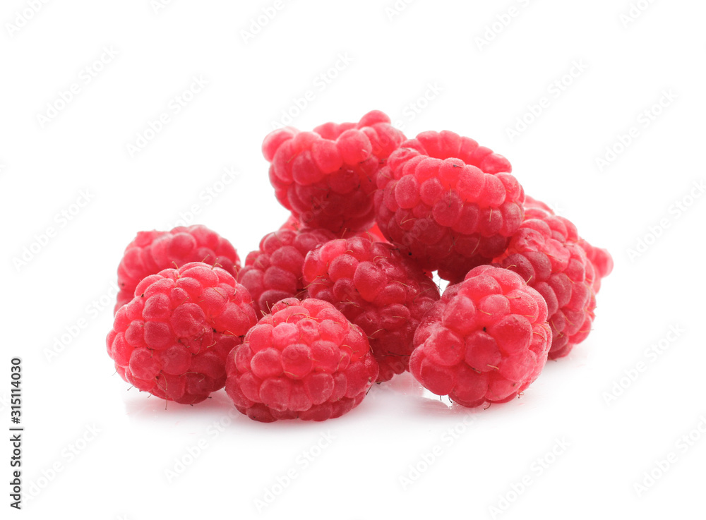 raspberries isolated on white background raspberries isolated on white background