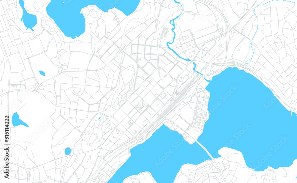 Jyvaskyla, Finland bright vector map
