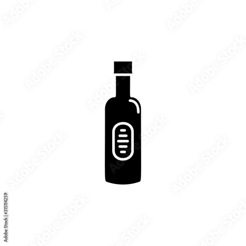 bottle of vodka icon. Element of drinks icon for mobile concept and web apps. Thin line bottle of vodka icon can be used for web and mobile. Premium icon on white background