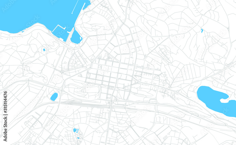 Lahti, Finland bright vector map