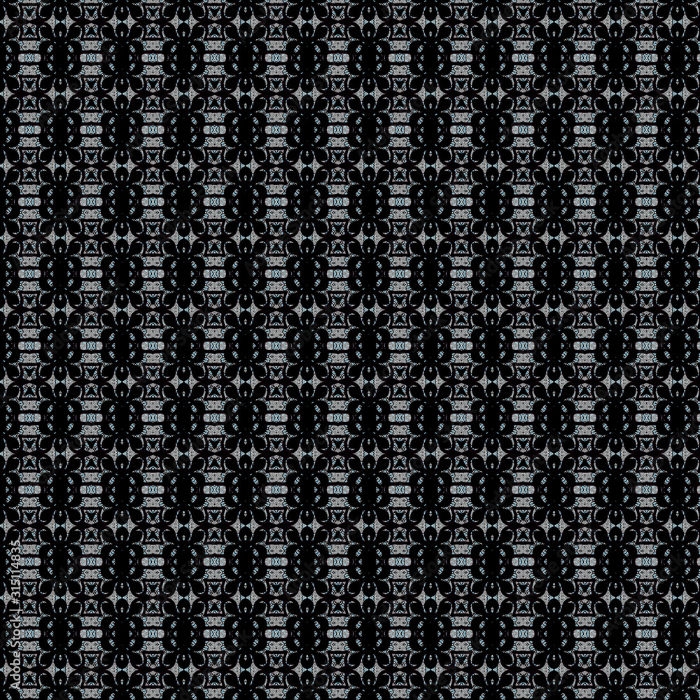 Silvery black and white seamless pattern Silvery black and white seamless pattern