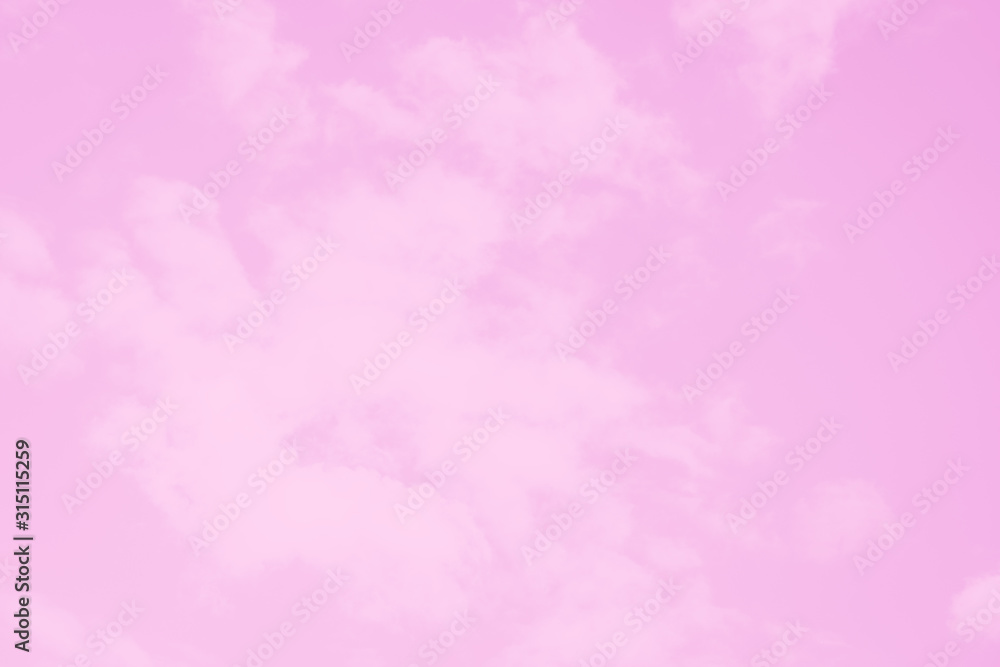 Light soft pink sky background. Beautiful romantic sky