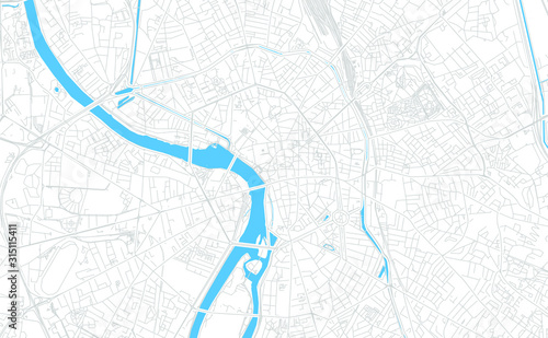 Toulouse, France bright vector map