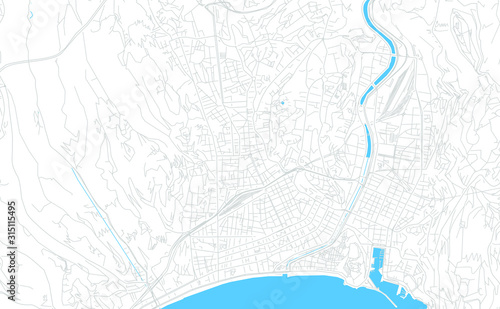 Nice, France bright vector map