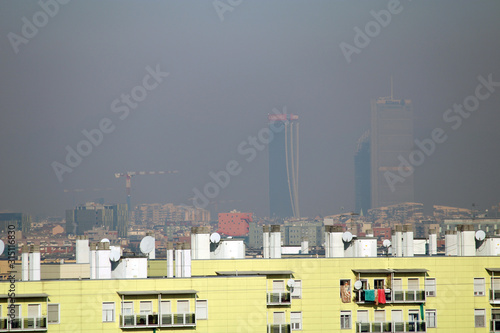 Slika na platnu Il cielo inquinato di Milano