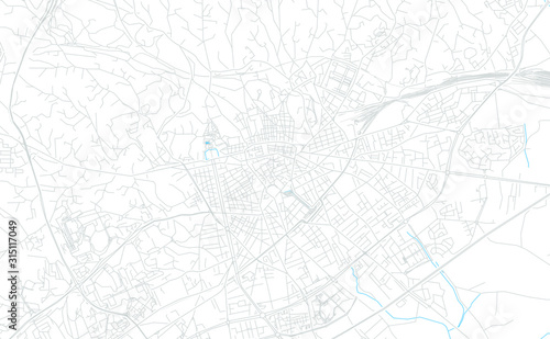 Nimes, France bright vector map