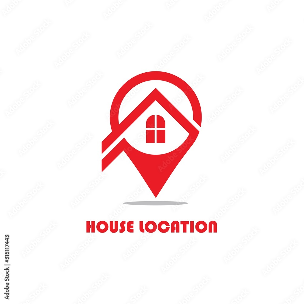 House Location Logo Template. Vector Illustration House Location Logo Template. Vector Illustration