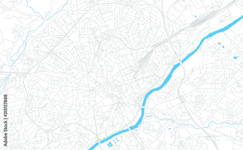 Naklejka Limoges, Francja jasna mapa wektorowa