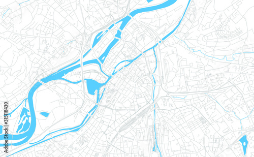 Metz, France bright vector map