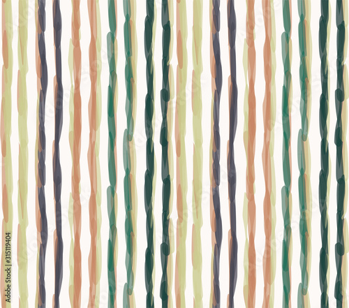 Watercolor vector stripe background. Vertical masculine shirt line seamless pattern. Hand painted wonky striped streak on white backdrop. Preppy modern creative art graphic. Man fashion all over print