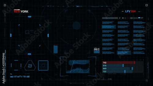 Futuristic elements HUD user interface 4k 