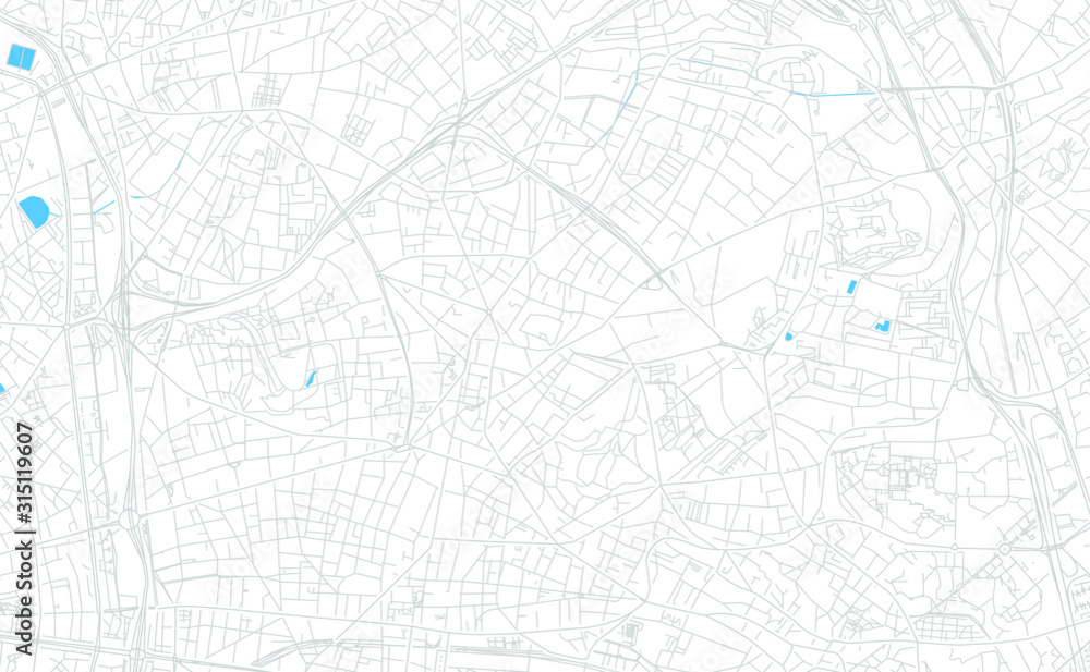 Fototapeta premium Mapa wektor jasny Montreuil, Francja