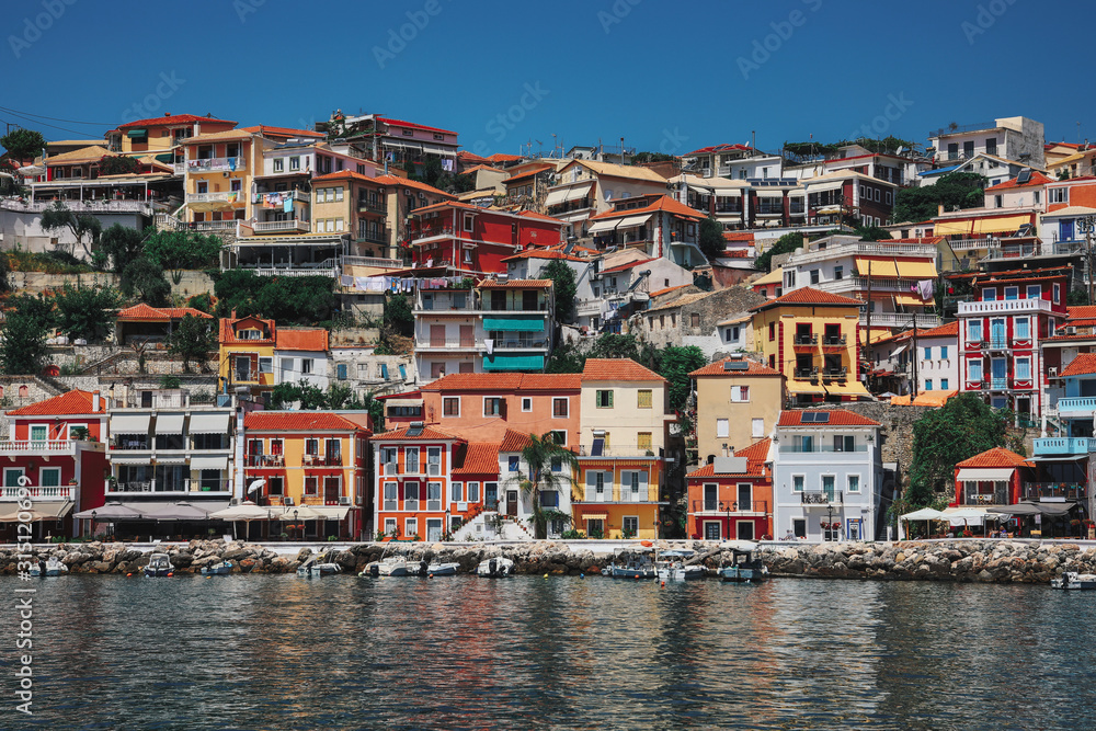 Beautiful colorful coastal town Parga in Greece ,Epirus