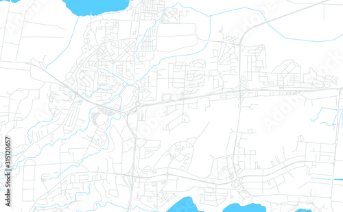 Batumi, Georgia bright vector map