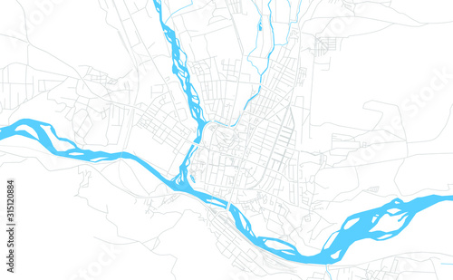 Gori, Georgia bright vector map