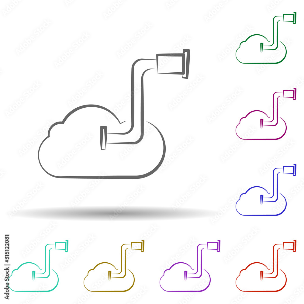 Cloud search icon. Element of multi color cloud technology icon for mobile concept and web apps. Detailed Cloud search icon can be used for web and mobile on white background Cloud search icon. Element of multi color cloud technology icon for mobile concept and web apps. Detailed Cloud search icon can be used for web and mobile on white background